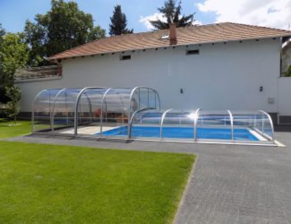 Poolüberdachung Miami Star, hohe Ausführung